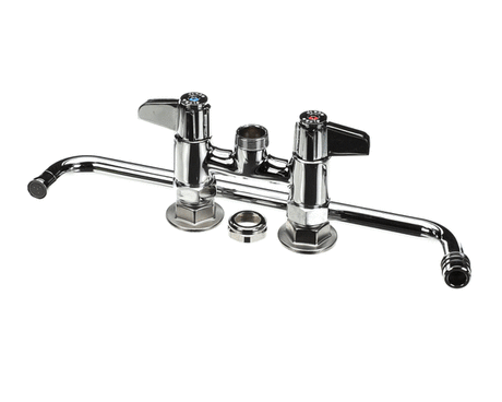 T&amp;S BRASS PARTS T&amp;S Brass 5F-4DLX14 Faucet Deck Mount 4 Centers 14 Swing - SKU TS5F-4DLX14