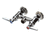 T&S BRASS PARTS T&S Brass B-0225-LN Double Pantry Base Faucet Swivel Outlet - SKU TSB-0225-LN