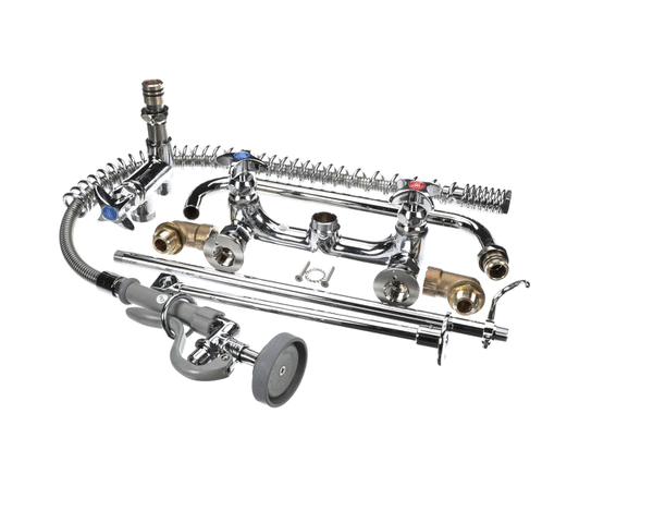 T&amp;S BRASS PARTS T&amp;S Brass B-0279 Big-Flo Pre-Rinse Unit: 8 Wall Mount Ad - SKU TSB-0279