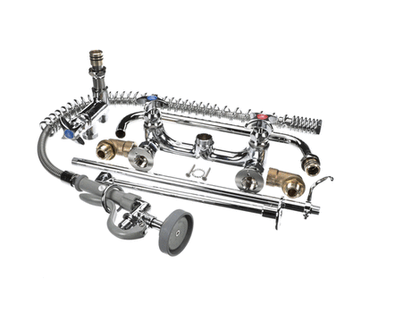 T&amp;S BRASS PARTS T&amp;S Brass B-0279 Big-Flo Pre-Rinse Unit: 8 Wall Mount Ad - SKU TSB-0279