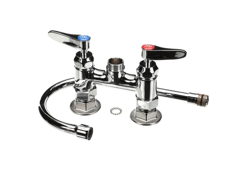 T&amp;S BRASS PARTS T&amp;S Brass B-0325-CR 4 C/C Double Pantry Faucet Swivel Goose - SKU TSB-0325-CR