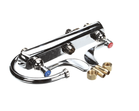 T&amp;S BRASS PARTS T&amp;S Brass B-1142-04 8C/C Deck Mount Workboard Faucet 4WRIST - SKU TSB-1142-04