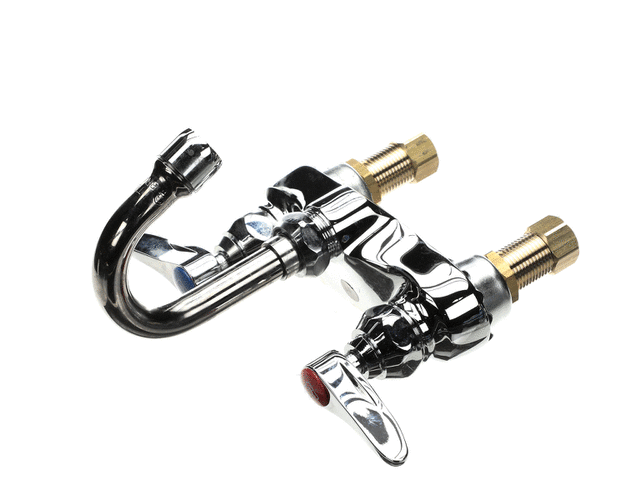 T&amp;S BRASS PARTS T&amp;S Brass B-2320 Mixing Faucet 4 Centerset Swivel Goose - SKU TSB-2320