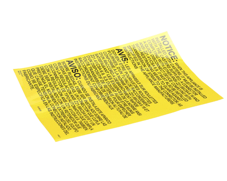 ULTRAFRYER PARTS Ultrafryer 23317 Decal Instruction Gas Fryr Se - SKU ULTR23317