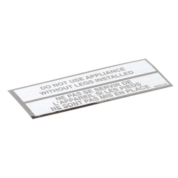 APW WYOTT PARTS APW Wyott 8825300 Decal Leg Warning - SKU APW8825300