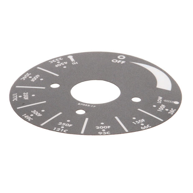 APW WYOTTAPW8705517 DIAL PLATE  ELECTRIC GRIDDLES