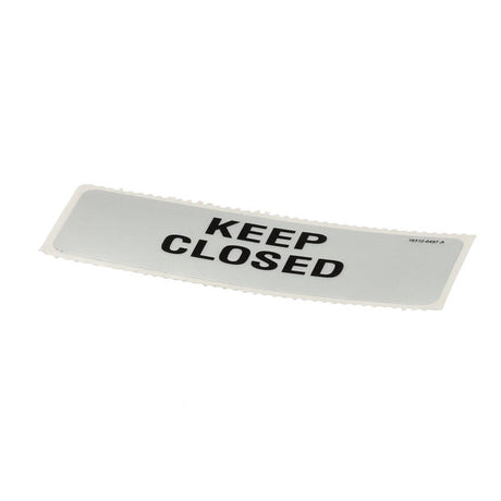 CARTER HOFFMANN PARTS Carter Hoffmann 18312-0497 Keep Closed Decal - SKU CAR18312-0497