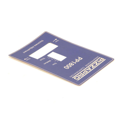 DOUGHPRO PROLUXE PARTS Doughpro Proluxe OPROPP180010 Overlay Thickness Adj. PP1800 - SKU DPROPROPP180010