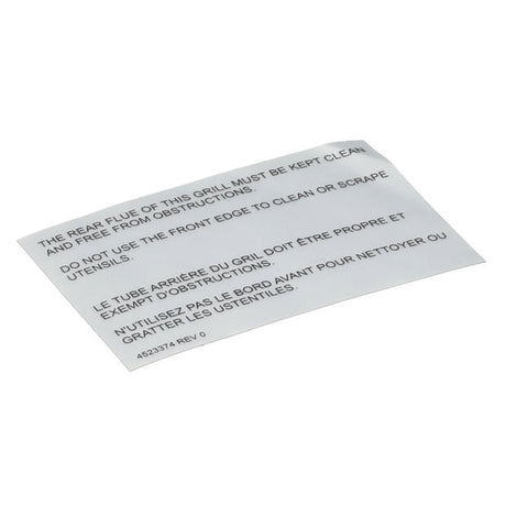 GARLAND PARTS Garland 4523374 Label - SKU GL4523374
