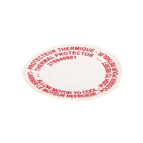 GLOBE PARTS Globe 796-DS Label Csa Reset Button - SKU GLO796-DS