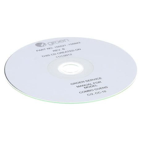 GROEN PARTS Groen 155943 Cd - Service Manual Combo Ove - SKU GR155943
