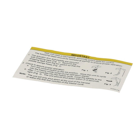 HOSHIZAKI PARTS Hoshizaki 4A2692-01 Label-Bin Control - SKU HOS4A2692-01