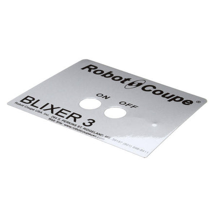 ROBOT COUPE PARTS Robot Coupe BX3012 Data Plate (BX3) - SKU ROBBX3012