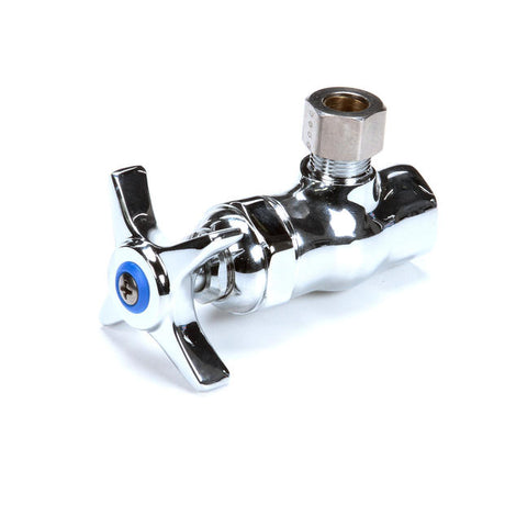 T&amp;S BRASS PARTS T&amp;S Brass B-1341 Angle Stop 4-ARM Handle 3/8 NPT Female - SKU TSB-1341